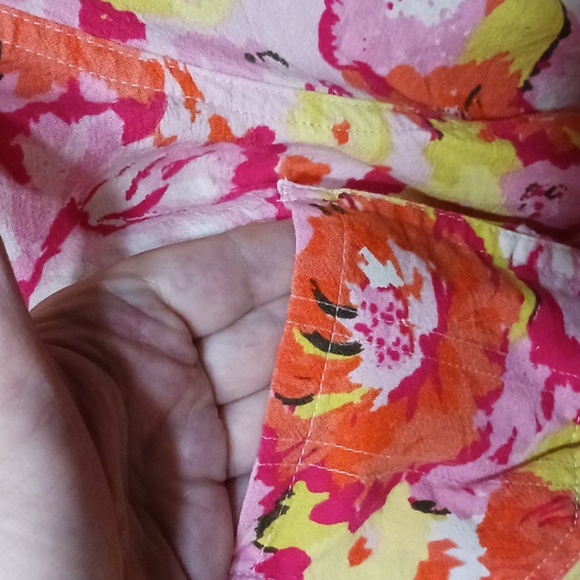 White Stag Floral Cotton Blouse - 4X (26W-28) - Picture 2 of 4